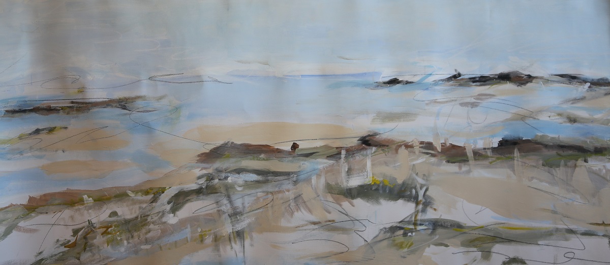 71x200 Acrylic / Kreide auf Leinwand